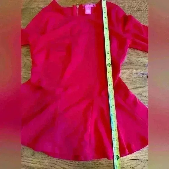 Catherine Malandrino Red Zip Back Top Shirt Blouse Unique Size Small - Picture 11 of 13